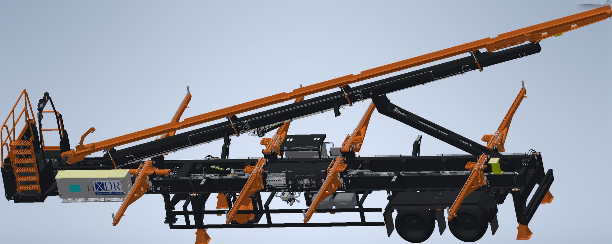 XDR Range 3 electric catwalk on trailer